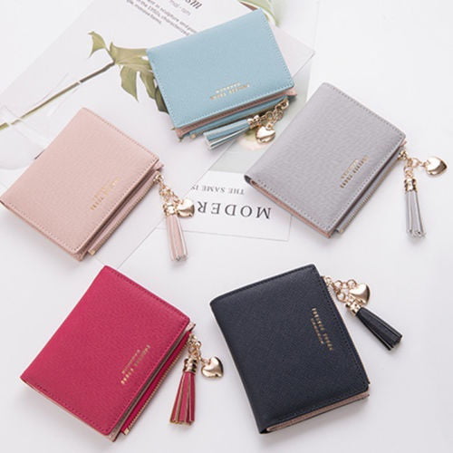 Funny Colorful Shells Leather Womens Zipper Wallets Clutch Coin Case 